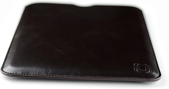 Dockem Executive Sleeve for iPad 9.7 (2017 and 2018), iPad Pro 9.7, iPad Air & iPad Air 2: Slim, Premium Synthetic Leather Tablet Case: Microfiber Lined, Simple, Protective Cover [Dark Brown]