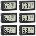 Humidity Meter Indoor Thermometer 6-Pack Mini Digital Thermometer Hygrometer Indoor Temperature Humidity Meters Gauge LCD Display Fahrenheit (℉) for Greenhouse, Reptile Tank, Cellar, Closet