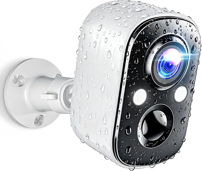 Techage Security Cameras Wireless Outdoor, 2K Battery Powered WiFi Cameras for Home Security with AI Motion Detection, Color Night Vision, 2-Way Talk, IP66 Waterproof, Cloud/SD Storage