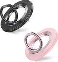 SYNCWIRE Magnetic Phone Ring Holder for MagSafe [2 Pack] - Magnet Cell Phone Grip Stand Finger Ring Kickstand Two-Sided Magnetic Compatible with iPhone 17 Pro Max 16 15 14 13 12 MagSafe Accessories