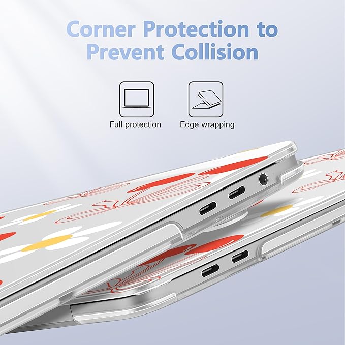 May Chen for MacBook Pro 16 inch A2141 2020 2019 Release, Screen Protector & Keyboard Cover Plastic Soft-Touch Case for MacBook Pro 16-inch with Touch Bar & Touch ID - Red Cherry Bow