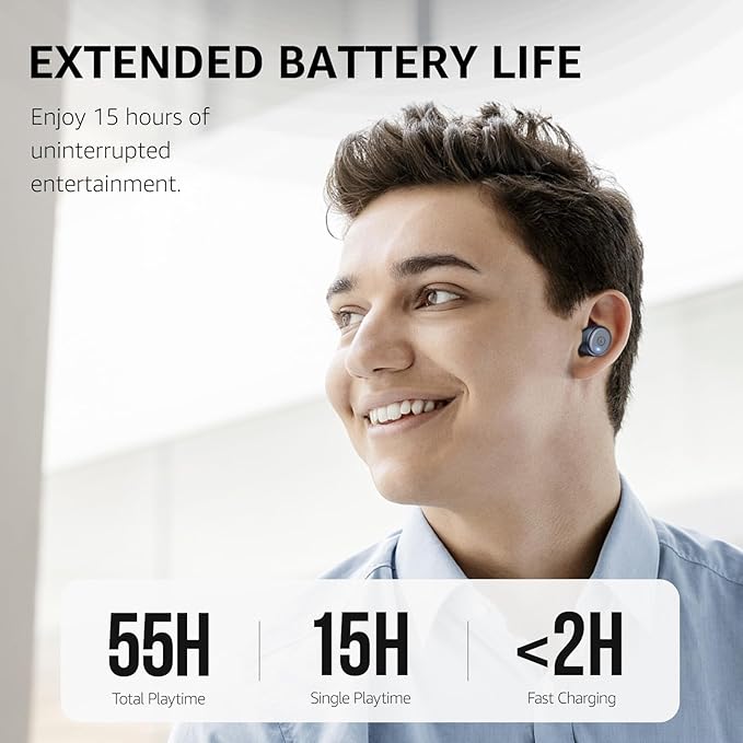TOZO T10 Wireless Earbuds Bluetooth 5.3 Headphones, App Customize EQ, Ergonomic Design, 55H Playtime, Wireless Charging Case, IPX8 Waterproof Sound in-Ear Headset, New Version