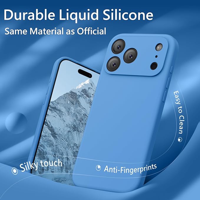 FireNova Magnetic for iPhone 17 Pro Case, Compatible with MagSafe, [Integrated Silicone Camera Control Button] [Camera Protection] Anti-Scratch Microfiber Lining Phone Case, 6.3", Blue
