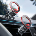 LISEN for MagSafe Car Mount [2026 Strong Magnets] Magnetic Phone Holder for Your Car [Vent&Dash] Magnet Cell Phone Holder Mount Cradle Car Accessories Kits for Men Women Red