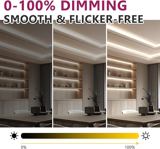 EMITEVER COB LED Strip Lights Neutral White, 4000K Tape Light Premium High Density, DC 24V, 360+Lumens/ft, 5120LEDs/Spool,Ra 90+,32.8ft/10m,UL Listed 5 Year After-Service(Power Supply Sold Separately)