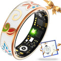 Smart Ring Health Tracker for Women Men, Sleep Tracker with Heart Rate,SpO₂,Blood Pressure, Fitness Ring for Activity Monitoring, No Subscription, Step Tracker Ring for ios&Android (Enamel color, #8)