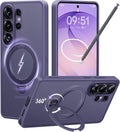 CASEKOO Cobalt Violet for Samsung Galaxy S26 Ultra Case with 360 Spin Magnetic Stand [Fit for MagSafe] [18FT MIL-STD Protection] Shockproof Invisible Ring Holder Matte Galaxy s26 Ultra Case 6.9''