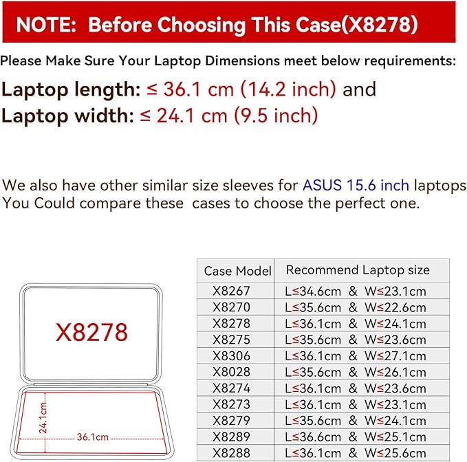 Smatree Hard EVA Protective Sleeve Case Compatible for 15.6 inch ASUS Chromebook Flip CM5 (CM5500) Laptop Waterproof Sleeve (X8278)