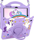 Uppuppy for Samsung Galaxy Tab A9 Plus Case 11 Inch - Cute Girls Kawaii Cover Girly 3D Cartoon Teen with Rotating Stand & Strap Purple Soft Silicone for Samsung A9 Plus Tablet Cases