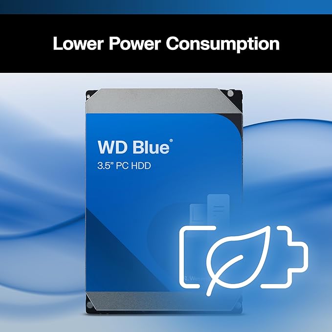 Western Digital 4TB WD Blue PC Internal Hard Drive HDD - 5400 RPM, SATA 6 Gb/s, 128 MB Cache, 3.5" - WD40EZZX