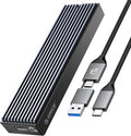 ORICO M.2 NVMe SSD Enclosure, USB 3.1 Gen 2 (10 Gbps) PCIe External Adapter NVMe Case for 2230/2242/2260/2280 M.2 SSD up to 8TB, UASP Supported - M2PV