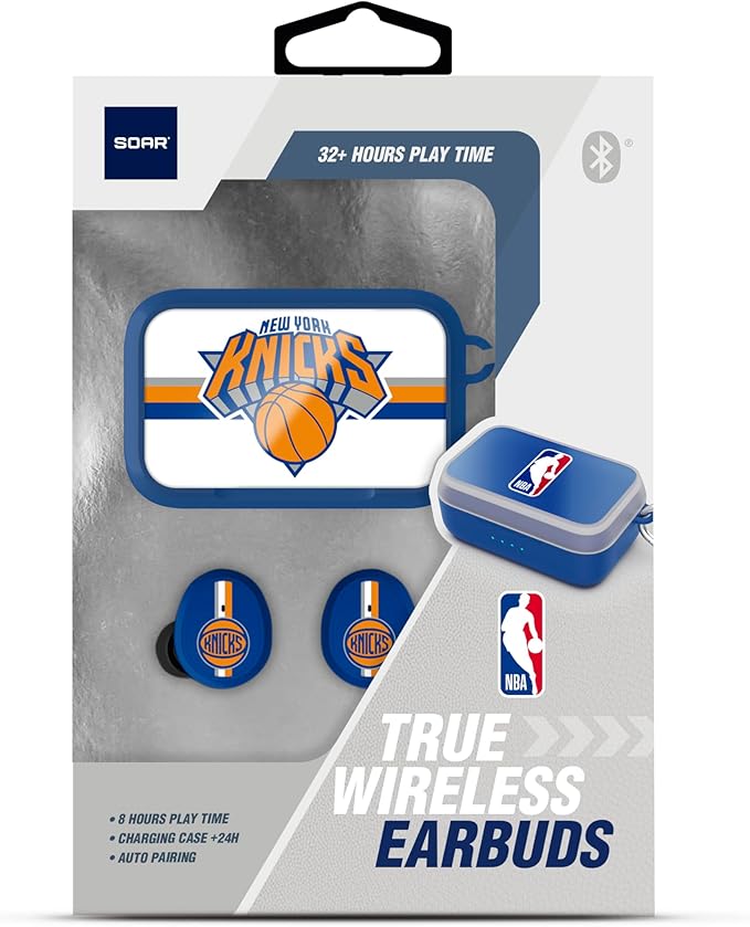 SOAR NBA Wireless Sport Earbuds: Comfortable Fit & Convenient Charging