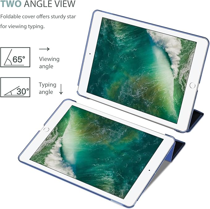 ProCase Smart Case for 10.5” iPad Air 3rd Generation 2019 / iPad Pro 2017, Slim Stand Cover with Translucent Frosted Back for iPad Air 3 -Darkblue