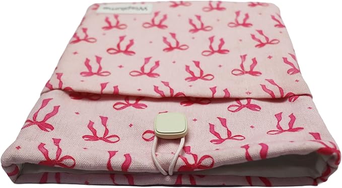 Padded eReader Sleeve Tablet Bag Pouch for eReader Paperwhite, Colorsoft,Signature Edition, Voyage,Scribe/Kobo eReader,Book Protector for Paperbacks and Small Hardcovers Bow(Pink, Medium)