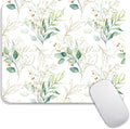 Square Mouse Pad Pretty Leaves, Personalized Premium-Textured Custom Mouse Mat Design, Washable Mousepad Cloth, Non-Slip Rubber Base Computer Mouse Pads for Wireless Mouse