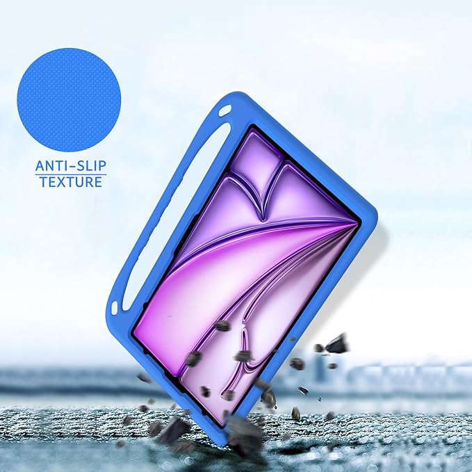 ATOOZ Kids Case for iPad air 13 inch 2024 2025 2026 (M2 M3 M4) /iPad Pro 13 inch (M4 M5), Cover with Shockproof Handle Stand for iPad Pro 13 7th /8th Gen 13" Tablet (Blue)