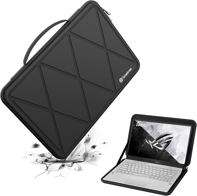 Smatree Hard EVA Protective Sleeve Case Compatible for 14 inch ASUS 2021 ROG Zephyrus G14 GA401QM-XS98Q-WH, Chromebook Flip CX3 CX3400, Waterproof and Anti-Shock Bag (X8251)