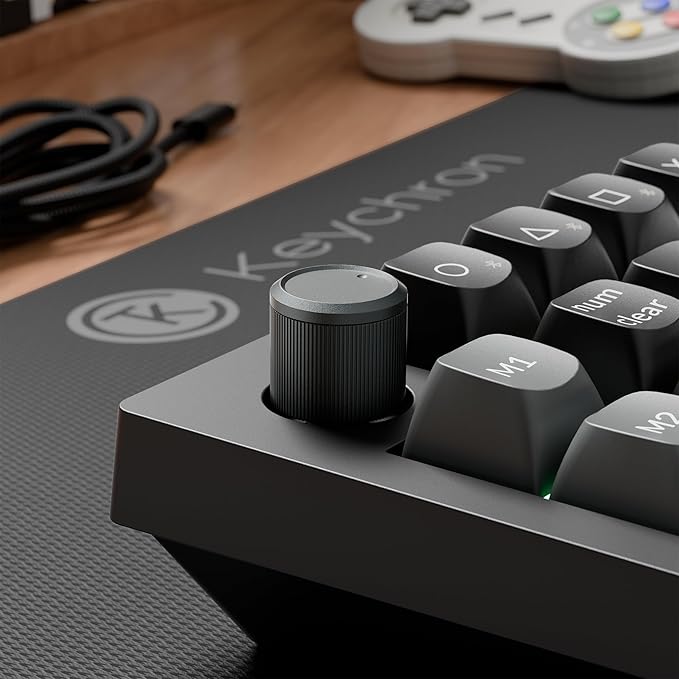 Keychron V0 Ultra 8K Polling Rate Wireless (2.4 GHz & Bluetooth) ZMK Custom Number Pad with Hot-swappable Brown Switches 360-Hr Battery OSA PBT Keycaps RGB Backllit for Mac Windows Linux