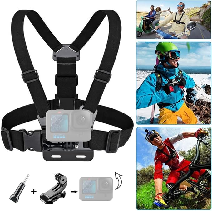 20-in-1 Action Camera Accessories for GoPro Hero 13 12 11 10 9 8 Max 7 6 5 4 Black GoPro 2018 Session Fusion Silver White Insta360 DJI SJCAM APEMAN AKASO and Others Cameras