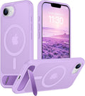 Magnetic Compatible with SE4 Case, [Built-in Invisible Kickstand][Military Grade Shockproof] Slim Translucent Matte Phone Case