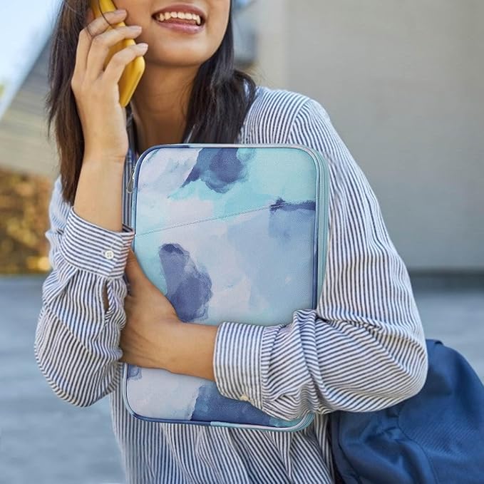Dadanism 9-11" Tablet Sleeve Bag Carrying Case for iPad (A16) 11th Gen 11", iPad 10th Gen 10.9" Air 5/4, iPad Air M4/Pro 11", iPad 9/8/7th, Galaxy Tab A11+ Plus 11", Remarkable 2 10.3",Graffiti Blue
