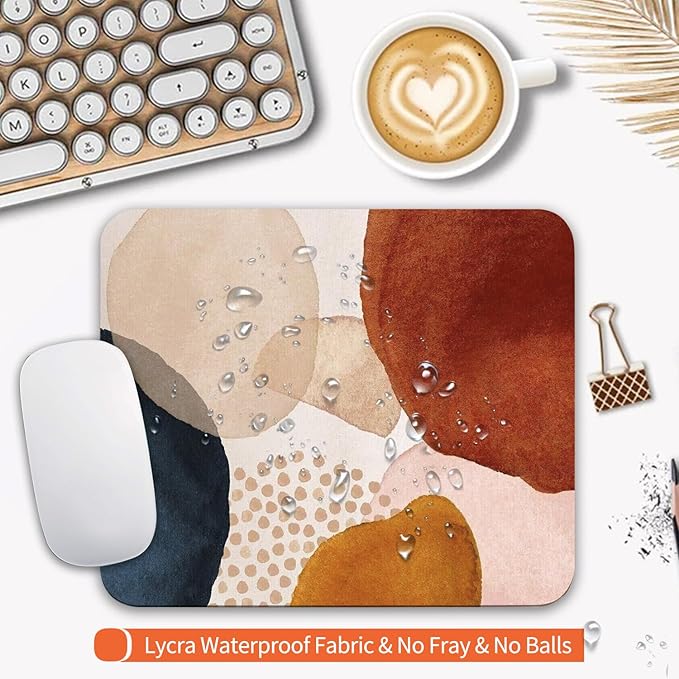 Square Mouse Pad Abstract Marble 2,Personalized Premium-Textured Custom Mouse Mat Design,Washable Mousepad Cloth,Non-Slip Rubber Base Computer Mouse Pads for Wireless Mouse