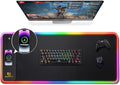 Gimars RGB Gaming Mouse Pad,15W Wireless Charging Mousepad with 10 Light Modes, Large Mousepad with Premium Smooth Surface, Non-Slip Mouse Mat for Gaming, Desk, PC,Office, 31.5x11.8x0.16inch
