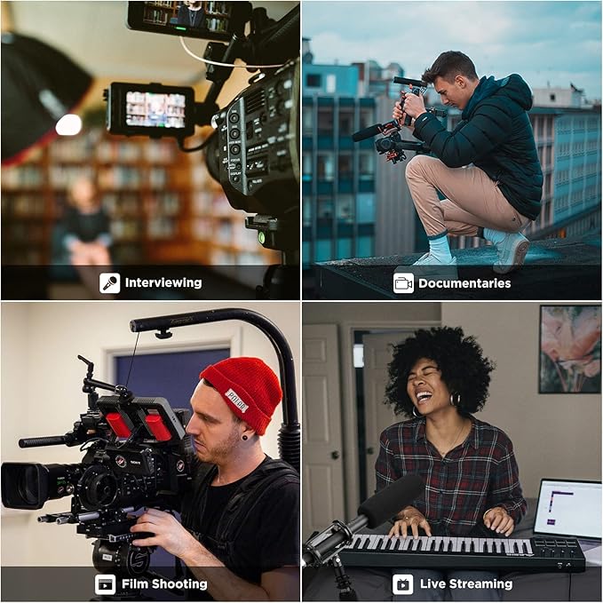 BOYA XLR Microphone BY-BM6060 Super-Cardioid Shotgun Condenser Microphone with 24 48V Phantom Power for Camera Film Interview ENG/EFP Outdoor Recording