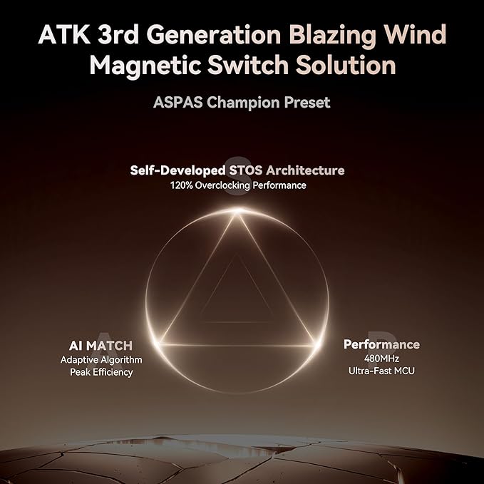 ATK x QK Hex80 HE Magnetic Gaming Keyboard, 80% TKL, CNC Aluminum, Hall-Effect Ti Switches, 8 kHz Polling, Rapid Trigger, RGB Backlight (Gery)