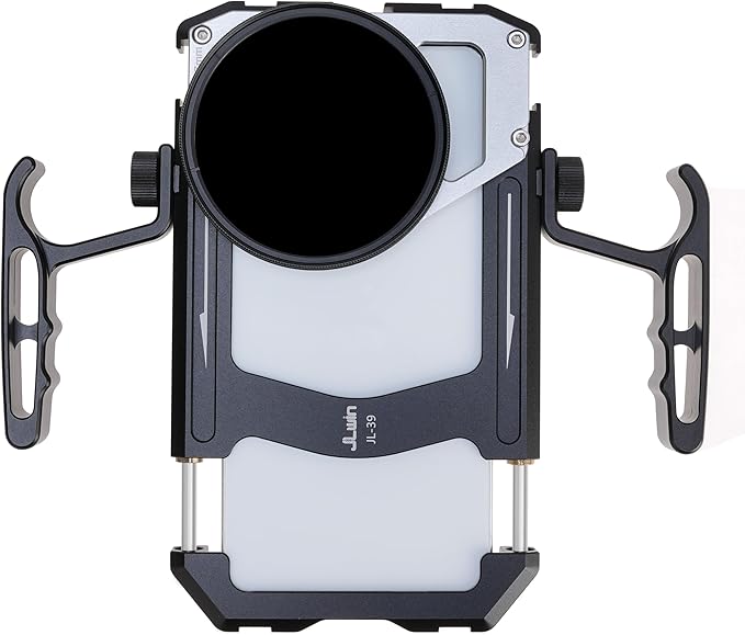 Universal Phone Cage Video Kit Stabilizer W/Handles + 67mm Thread Filter Adapter Rig for iPhone 17 16 15 14 Pro Max Samsung Cell Phone Vlog Live Stream Filmmaking, with Cold Shoe Tripod Mount