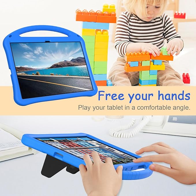 Kids Case for Samsung Galaxy Tab S11 Ultra 2025 14.6" Tablet, Techcircle Light Weight Shock Proof EVA Foam Handle Rugged Stand Protective Case, Blue