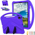 Kids Case for iPad Air 13 inch M4/M3/M2 & iPad Pro 13 inch M5/M4 (2025/2024) & iPad Pro 12.9 inch Cover 6th/5th/4th/3rd Generation 2022/2021/2020/2018 with Stand/Handle/Pencil Holder, Purple