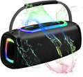 Bluetooth Speaker with Handle, BT5.4 Portable Wireless Speaker with 24W Loud Stereo Sound, IP6 Waterproof, Portable Speaker with RGB Multi-Color Rhythm Lights for Outdoor/Home/Party/Beach as Gift