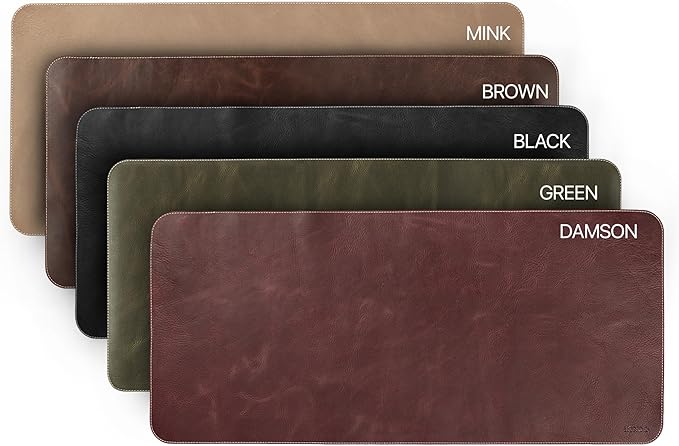 Londo Top Grain Leather Extended Mouse Pad – Large Desk Mat for Office & Gaming, Smooth Writing Surface, Non-Slip Base, Durable & Stylish Workspace Accessory
