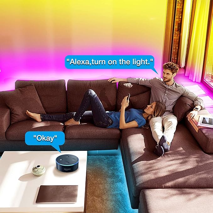 DAYBETTER Smart WiFi LED Strip Lights 150ft (3x50ft), RGB Color Changing, Alexa Google Voice Control, Music Sync, App Remote, Indoor Home Decor for Bedroom Gaming Room Party