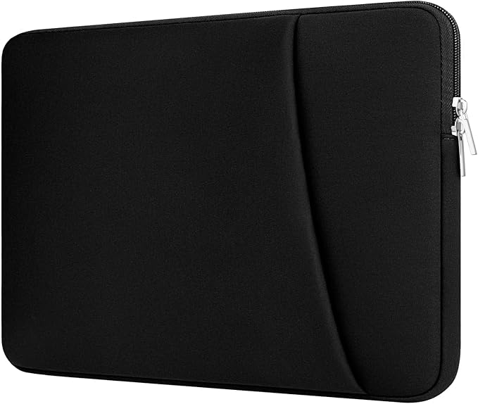 Laptop Sleeve Case with Zipper Accessory Pocket Compatible with 13 to 14 inches MacBook Air/Pro Padded Computer Pouch Cover Shockproof Protective for 13” to 14” Laptop/Chromebook/Tablet,Black