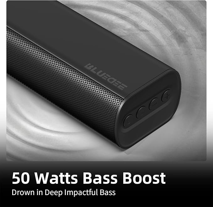 Sound Bars for TV 16-inch, Cinematic TV Sound Bar with Impactful Bass, Bluetooth Soundbar for TV with Remote Control, Wall Mountable TV Speakers Sound Bar Work with Traditional or Smart TV