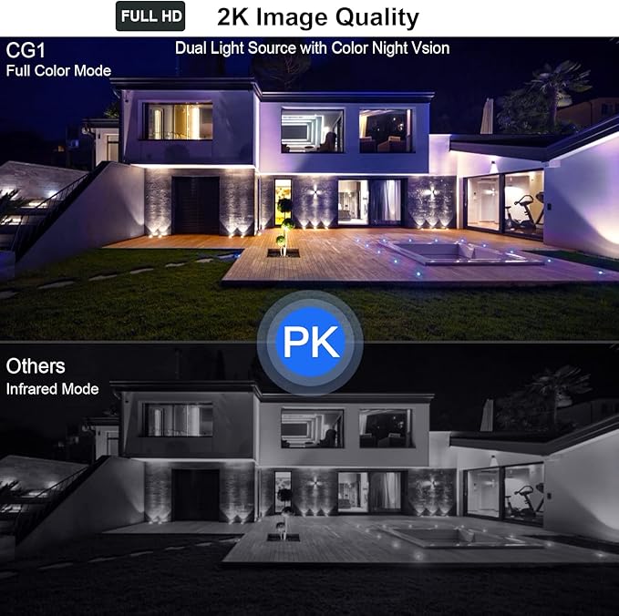 DCT Magnetic Cameras for Home Security: No Drilling Instant Installation - Wireless WiFi Cam for Outdoor - Motion Detection - Color Night Vision - SD/Cloud Storage