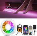 Under Bed Lights Motion Sensor LED Light Strip, 9.84ft 3 Mode RGB Motion Activated Bed Light with Music Sync and Timer, Color Changing Dimmable Night Lights with Remote Mother Day Gift