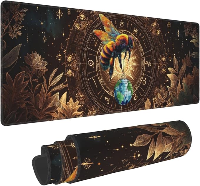 Bee Mouse Pad Extended Large Gaming Mouse Pad XL Stitched Edges for Gamer Home Office 31.5 X 11.8 Inch
