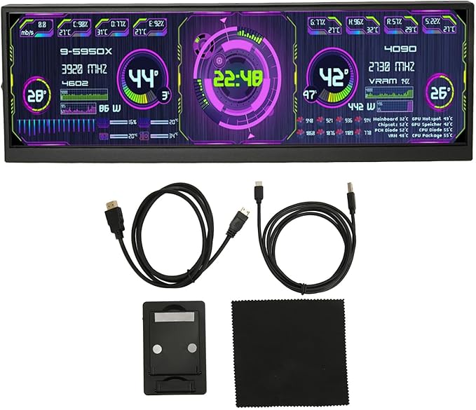 Vikye Portable Monitor, 12.7 Inch 4K 120Hz IPS Second Screen Portable Laptop Monitor, USB - C HDMI Travel Monitor for Sub CPU GPU Display, VIKYEGKUAI8YB0D