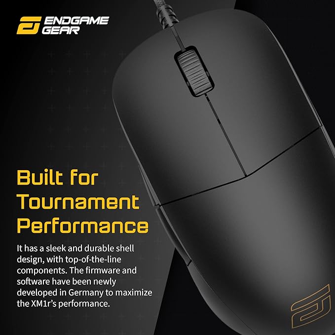 ENDGAME GEAR XM1r Gaming Mouse, Programmable Mouse with 5 Buttons and 19,000 DPI, Black