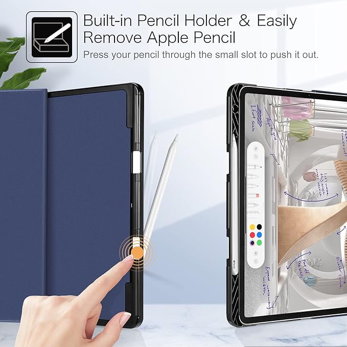Fintie Folio Case for iPad Pro 12.9" 6th Generation 2022, Multi-Angle Smart Stand Cover w/Pencil Holder & Pocket, Also Fit iPad Pro 12.9 2021 5th & 2020 4th & 2018 3rd Gen, Starry Sky