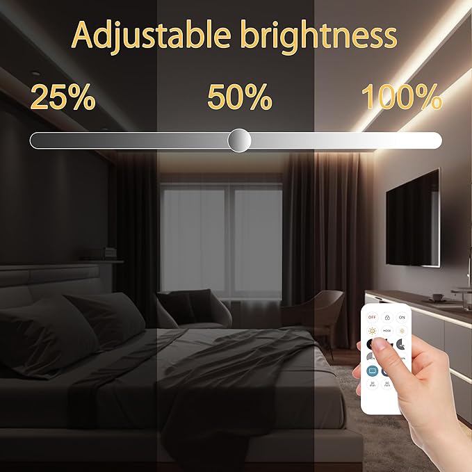 AXMOTUT COB LED Strip Lights with Remote, 24V 9.84ft Natural White Dimmable LED Light Strips, High Bright 4000K LED Lights with Power Supply for Room, Kitchen, DIY Home Decoration