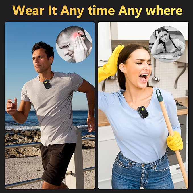 INFURTURE Wearable Bluetooth Speaker IP67 Waterproof Clip on Speaker, Shower Speake/Clean Sound/Stereo Pair/Wireless Running Speakers Built-in Mic/Men Gifts