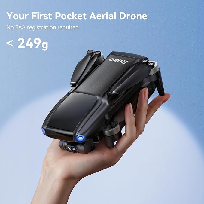 Ruko U11MINI 4K, Under 249g Pocket Drone with Camera for Adults 8K Photo 4K/30fps Video and Ruko U11MINI/U11MINI 4K Original Replacement Propellers