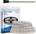 16.4FT WS2812B 5V LED Strip Lights 300 Individual Addressable RGB IC 5050SMD LEDs - Flexible White PCB IP65-60LEDs/m MagicRGB Dream Color for DIY Chasing Color Project (No Power Supply & Controller)