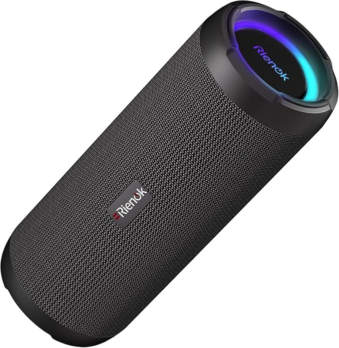 RIENOK Portable Bluetooth Speaker 30W Dual Pairing True Wireless Stereo HD Sound IPX7 Waterproof Outdoor Sport Shower Wireless Speaker Bluetooth 5.3 for Home Party