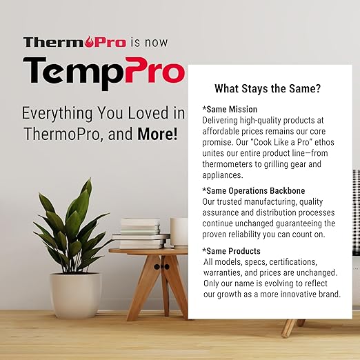TempPro TP150 Greenhouse Thermometer Hygrometer, IPX5 High-Humidity Resistant Temperature and Humidity Monitor, High/Low Records Humidity Meter for Indoor Grow Tents, Basement, Reptile Terrarium, 2 PC