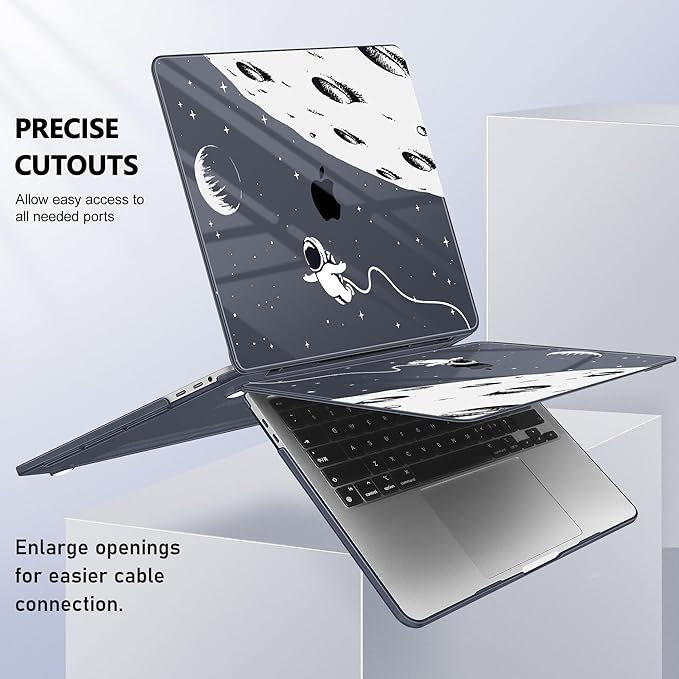 May Chen Compatible with MacBook Pro 16 inch with Touch Bar & Touch ID 2020 2019 Release Model A2141, Plastic Hard Shell Case with Keyboard Cover Skin and Screen Protector, Astronaut Flight